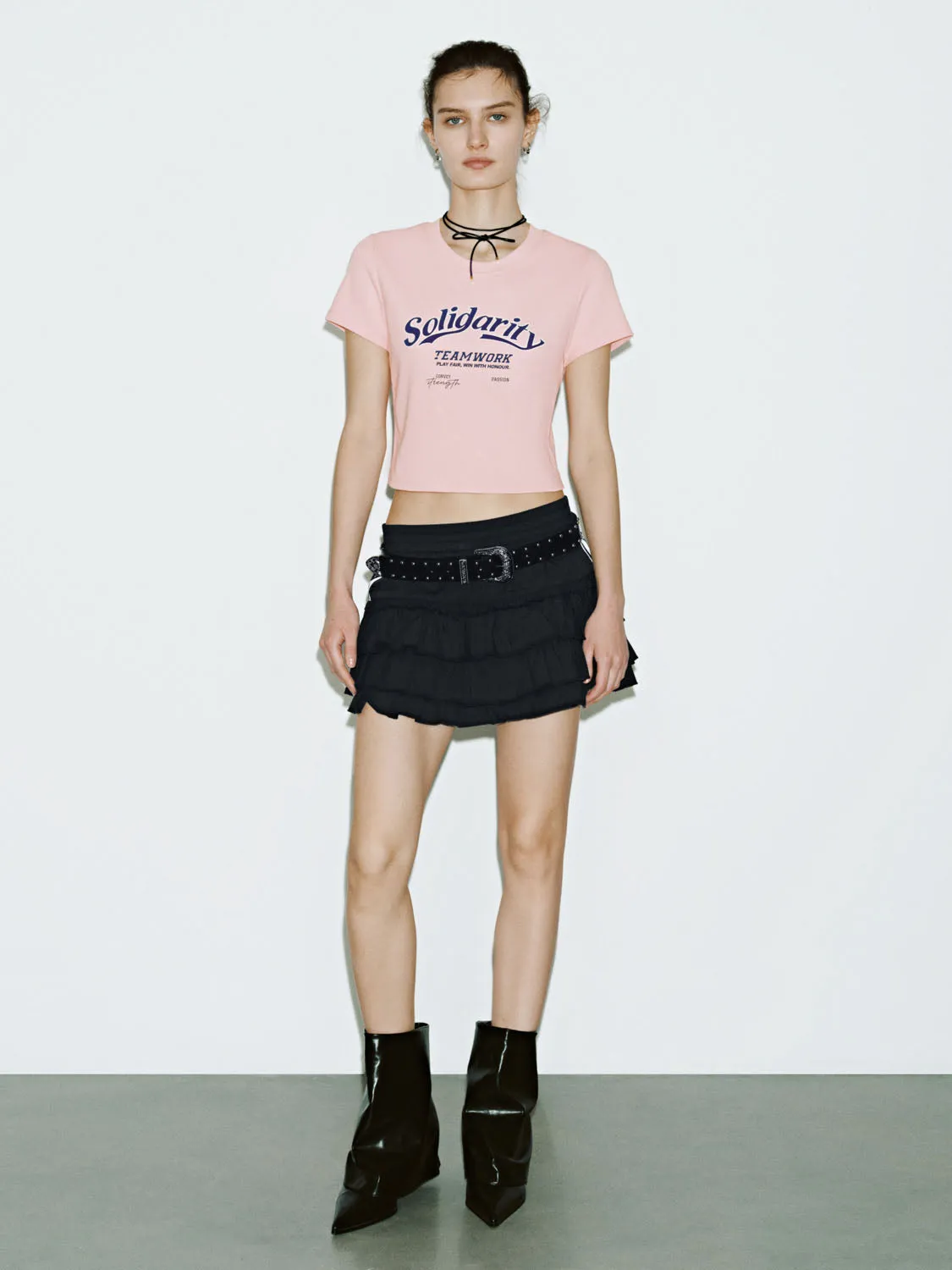 Skinny Short Sleeve T-Shirts sold by Urban Revivo product image thumbnail 3