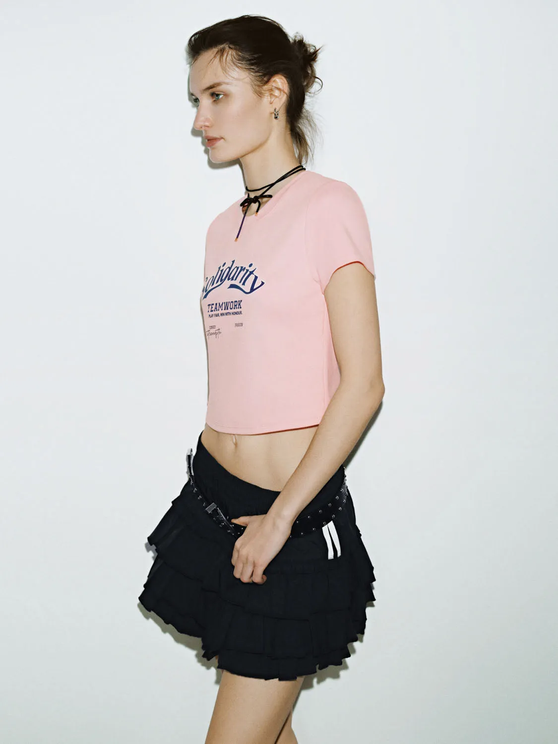 Skinny Short Sleeve T-Shirts sold by Urban Revivo product image thumbnail 2