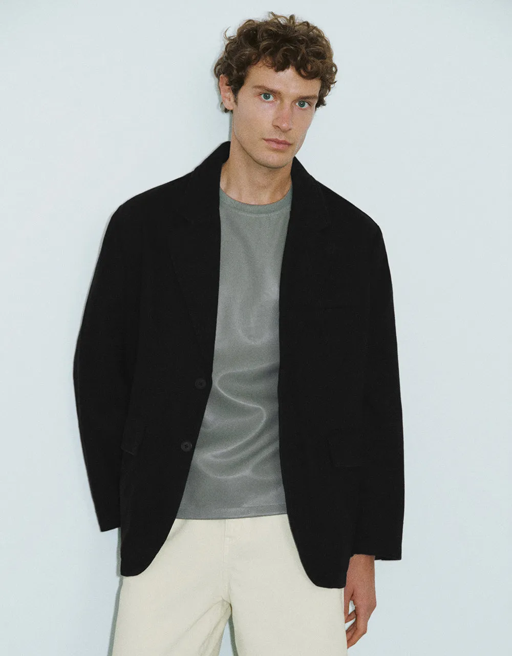 Single Breasted Denim Blazer Jacket sold by Urban Revivo