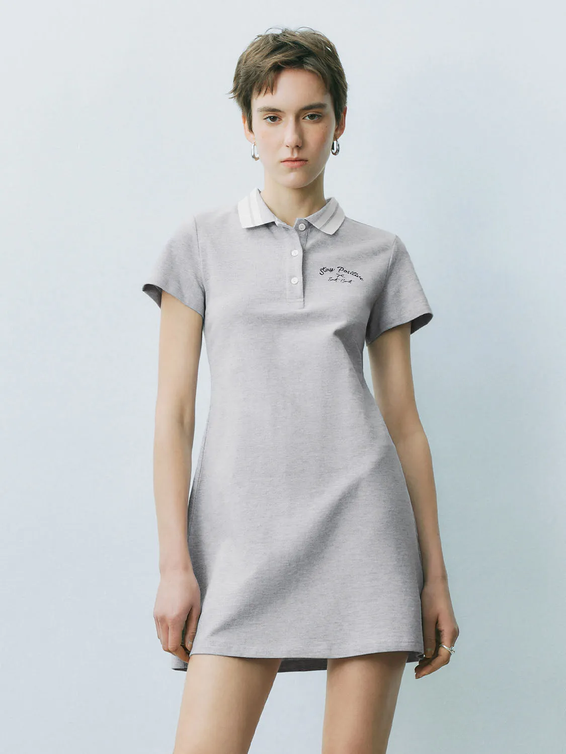 Shirt Collar A-Line Dresses sold by Urban Revivo