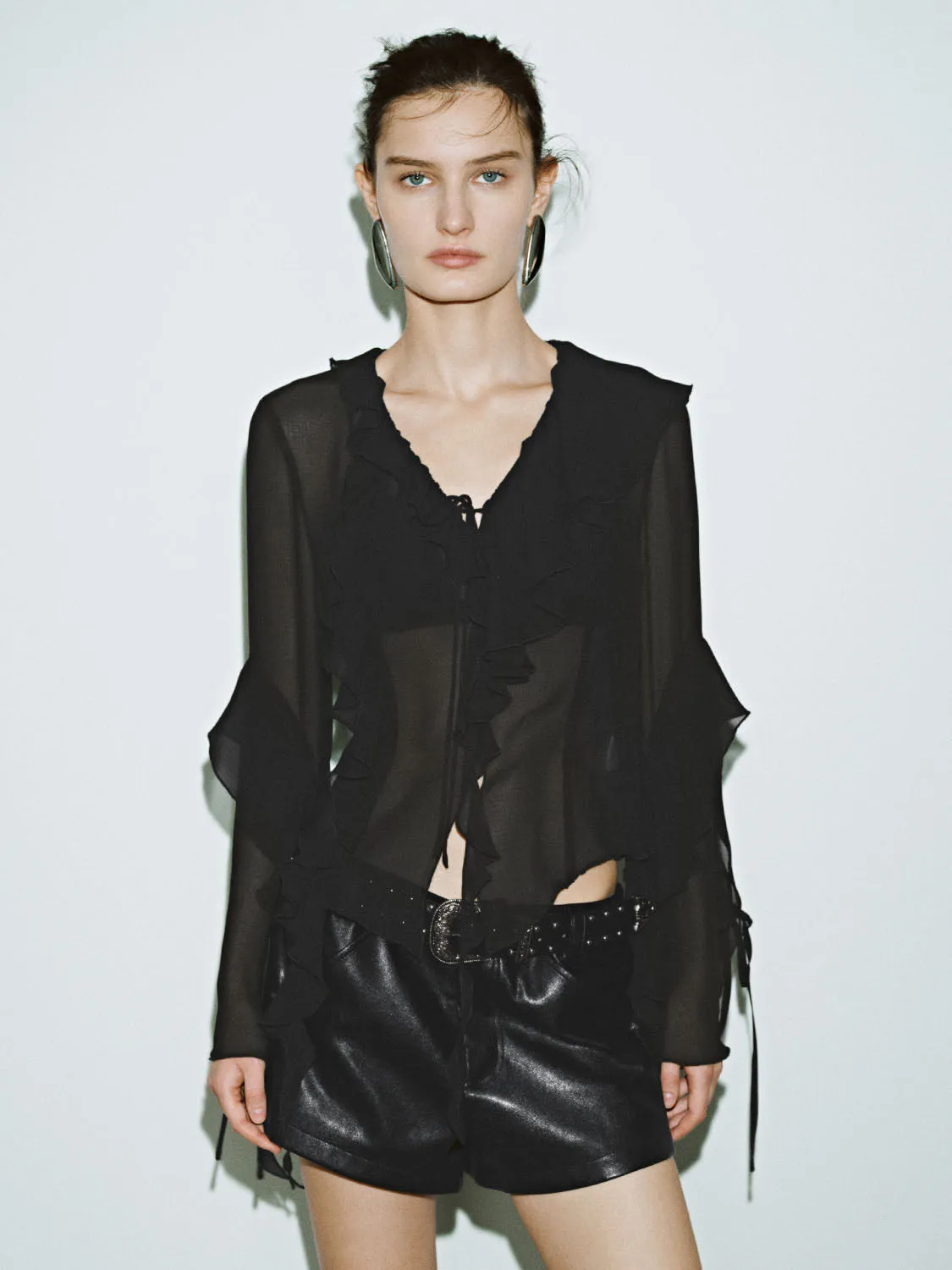 Ruffle Overhead Shirt sold by Urban Revivo