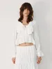 Ruffle Hem Long Sleeve Shirts sold by Urban Revivo