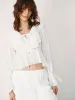 Ruffle Hem Long Sleeve Shirts sold by Urban Revivo