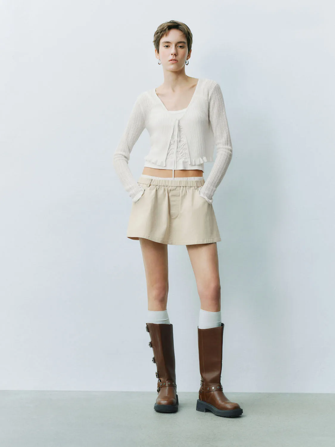 Ruffle Hem Knitted Cardigans sold by Urban Revivo product image thumbnail 4