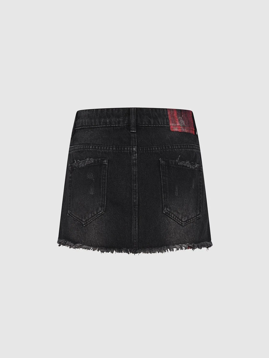 Raw Edge Denim Skirts sold by Urban Revivo product image thumbnail 3