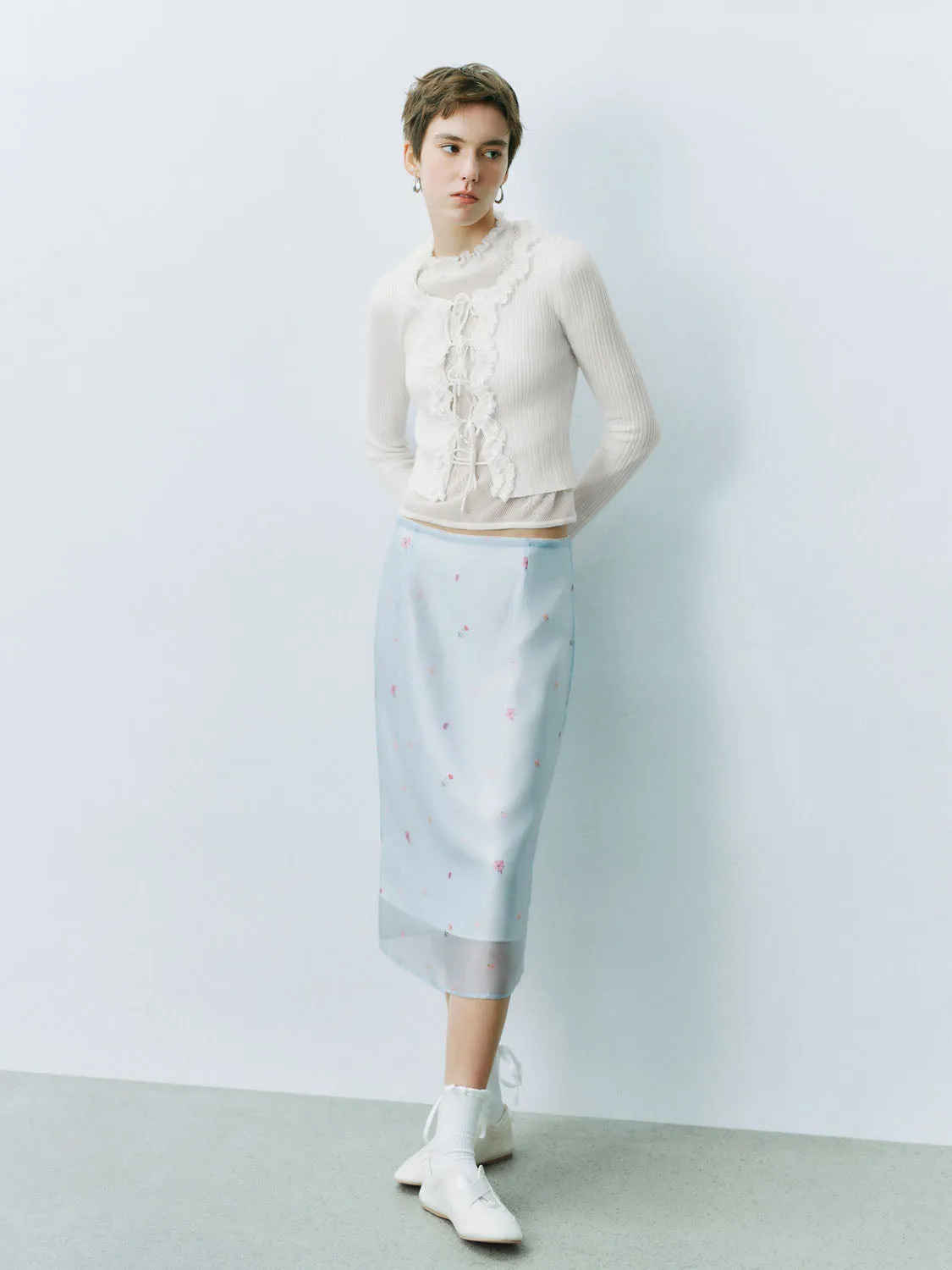 Lace Up Front Knitted Cardigans sold by Urban Revivo product image thumbnail 5