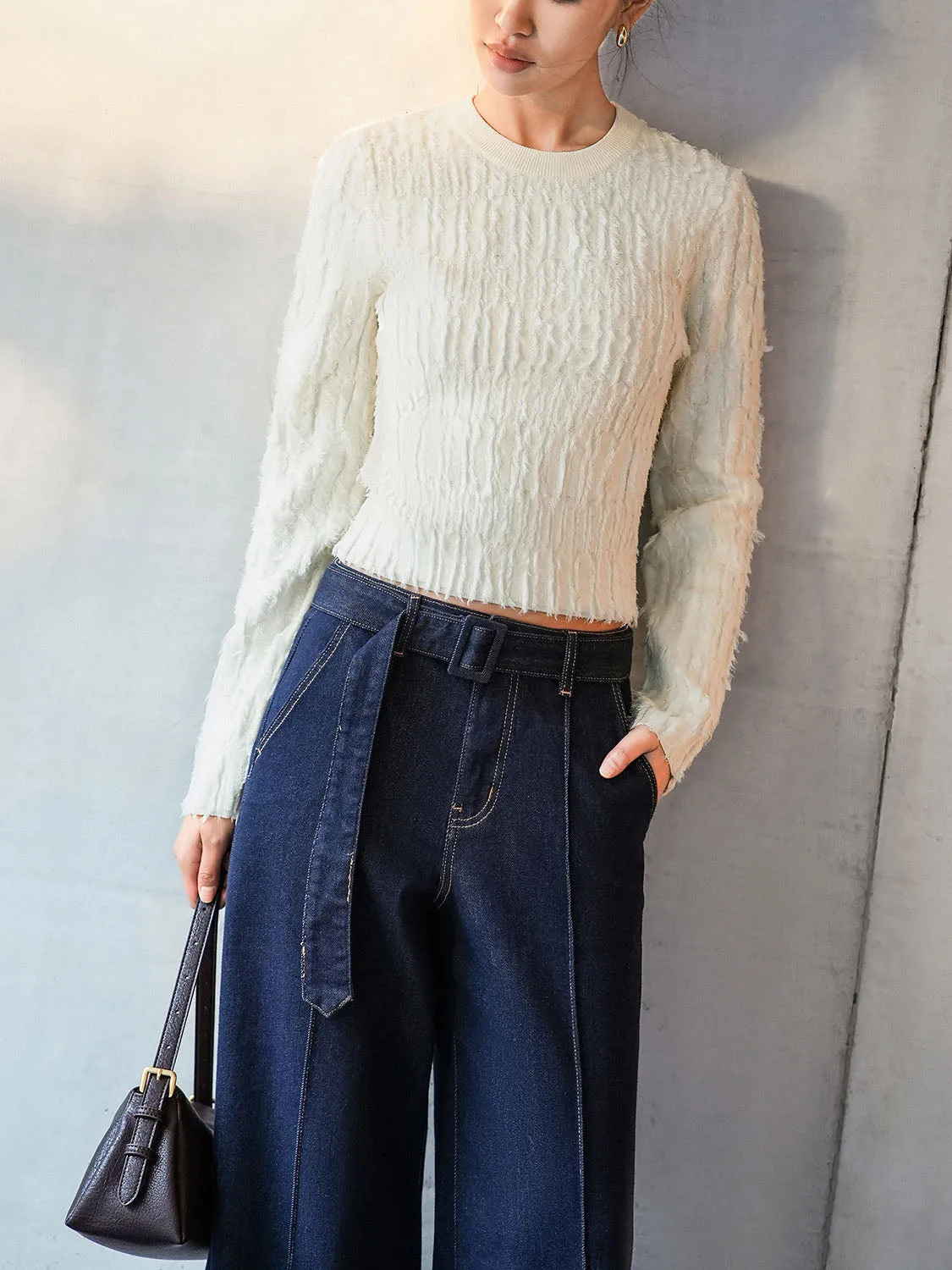 Knitted Long Sleeve T-Shirts sold by Urban Revivo product image thumbnail 2