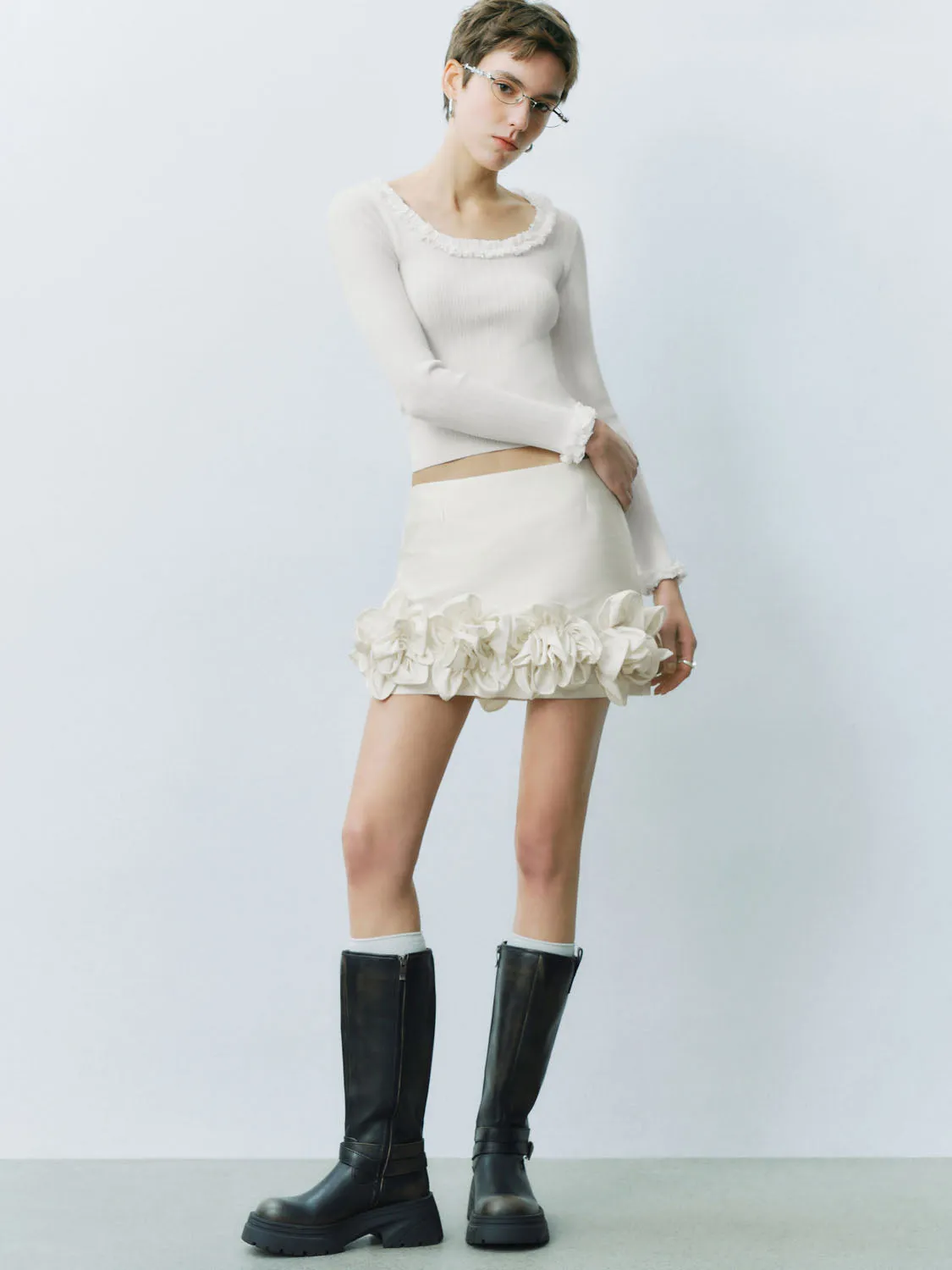 Knitted Long Sleeve T-Shirts sold by Urban Revivo product image thumbnail 5