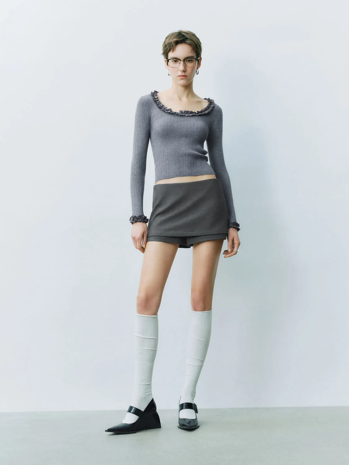Knitted Long Sleeve T-Shirts sold by Urban Revivo product image thumbnail 5