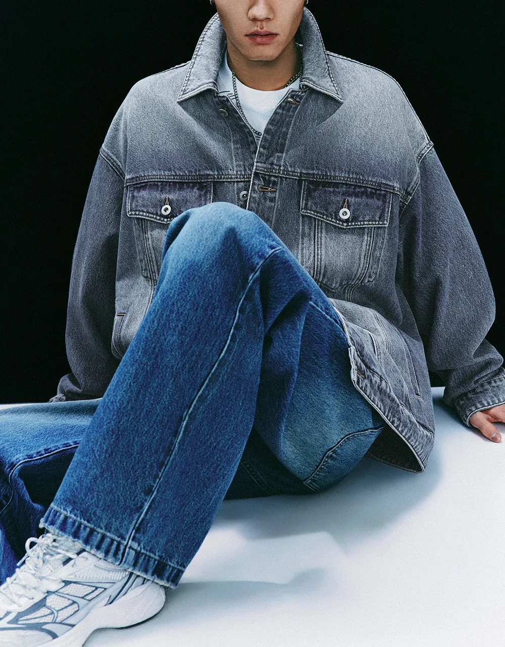 Gradient Denim Jacket sold by Urban Revivo product image thumbnail 2