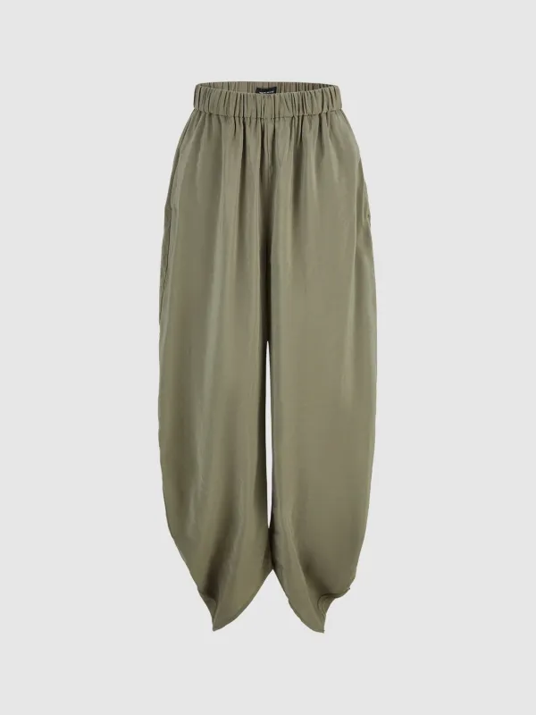 Elastic Waist Carrot Fit Pants sold by Urban Revivo