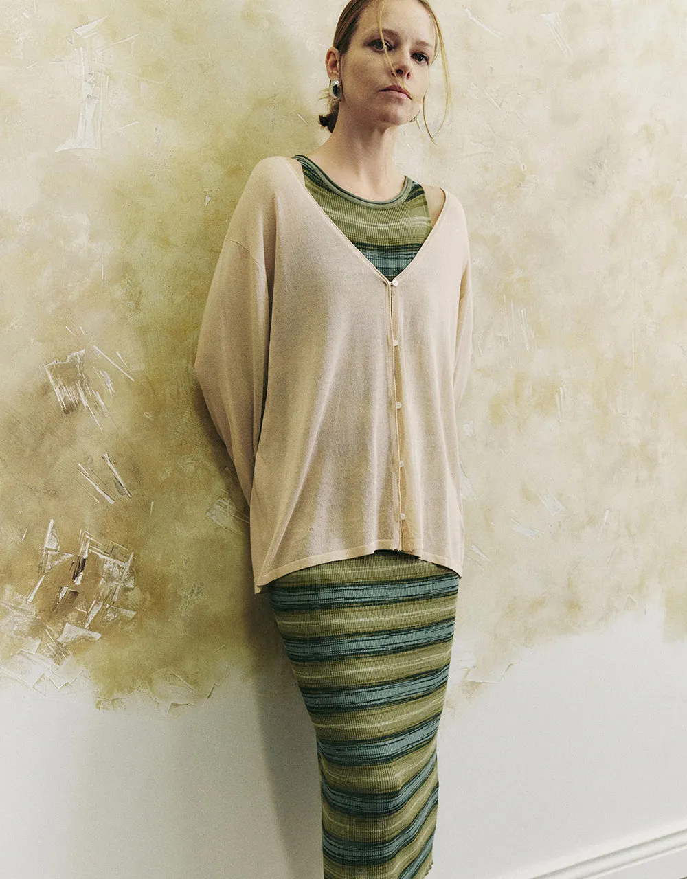 V-Neck Knitted Cardigan sold by Urban Revivo product image thumbnail 2