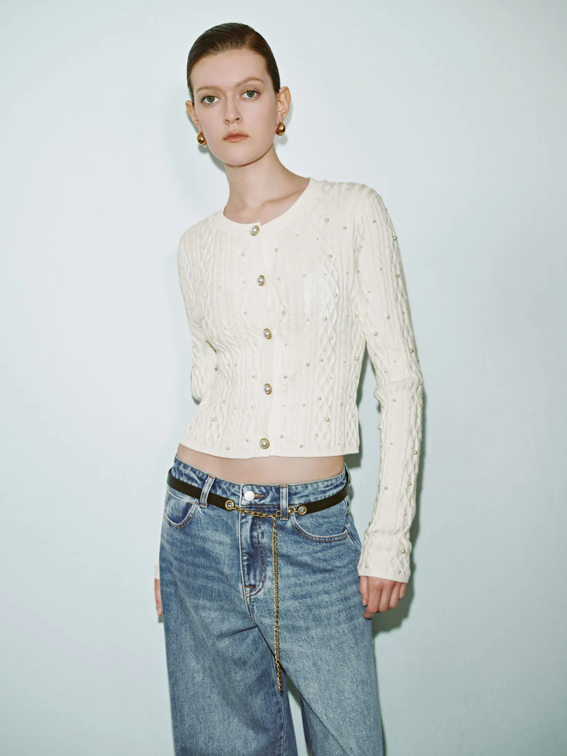 Diamond Knitted Cardigans sold by Urban Revivo product image thumbnail 2