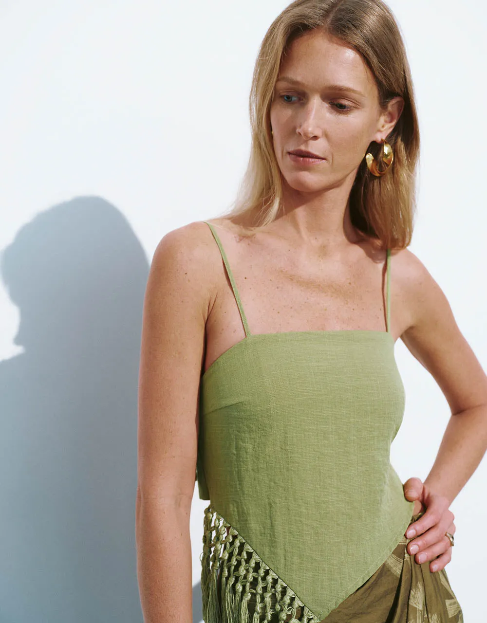 Cropped Skinny Cami Top sold by Urban Revivo product image thumbnail 2