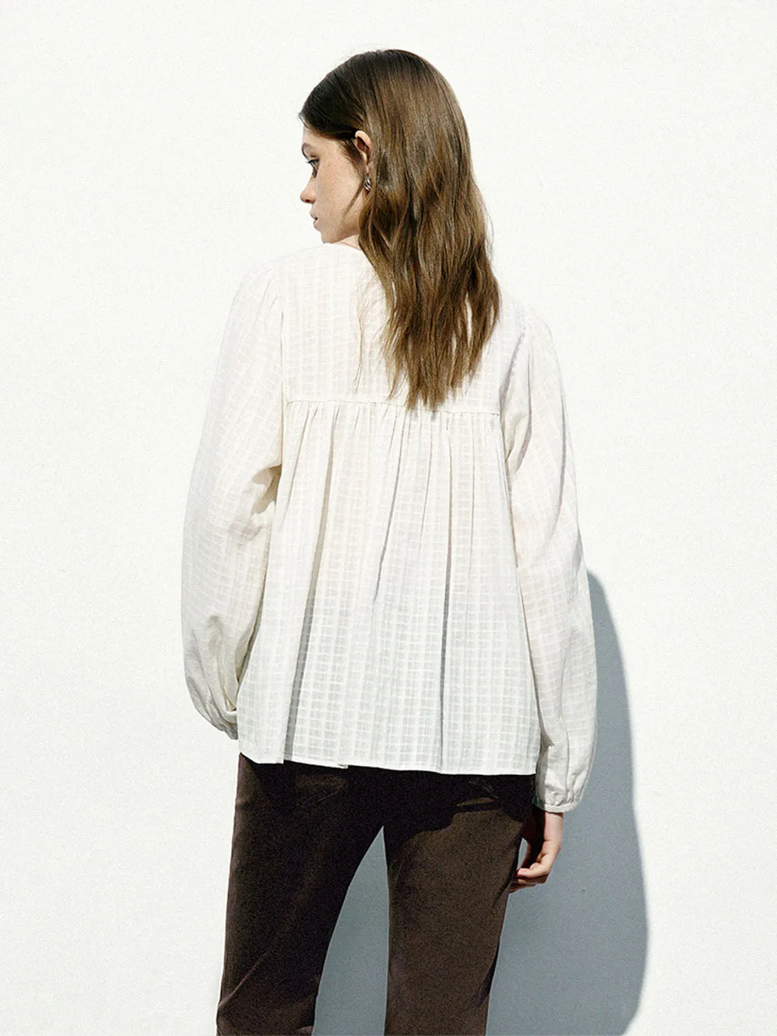 Lace Up Front Overhead Shirt sold by Urban Revivo product image thumbnail 2