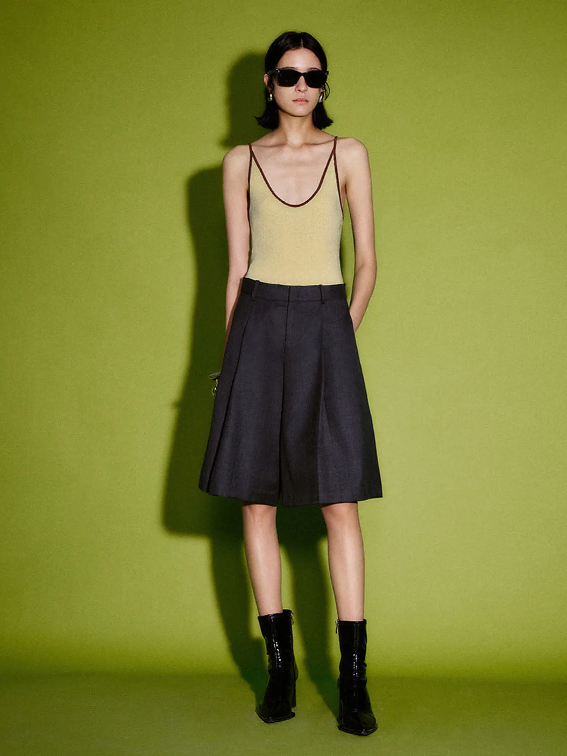 V-Neck Knitted Cami Tops sold by Urban Revivo product image thumbnail 4