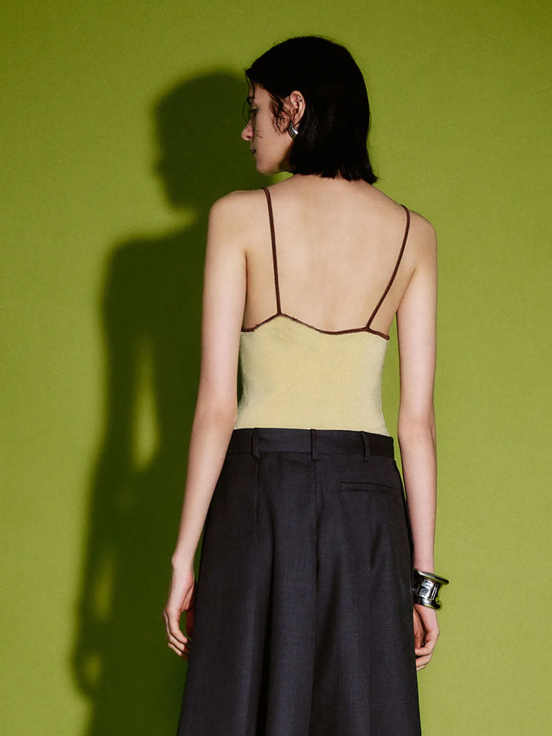 V-Neck Knitted Cami Tops sold by Urban Revivo product image thumbnail 2