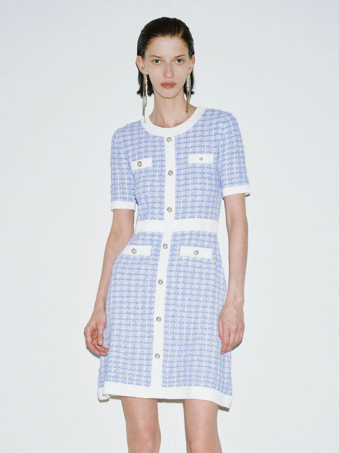 Short Sleeve Tweed Dresses sold by Urban Revivo