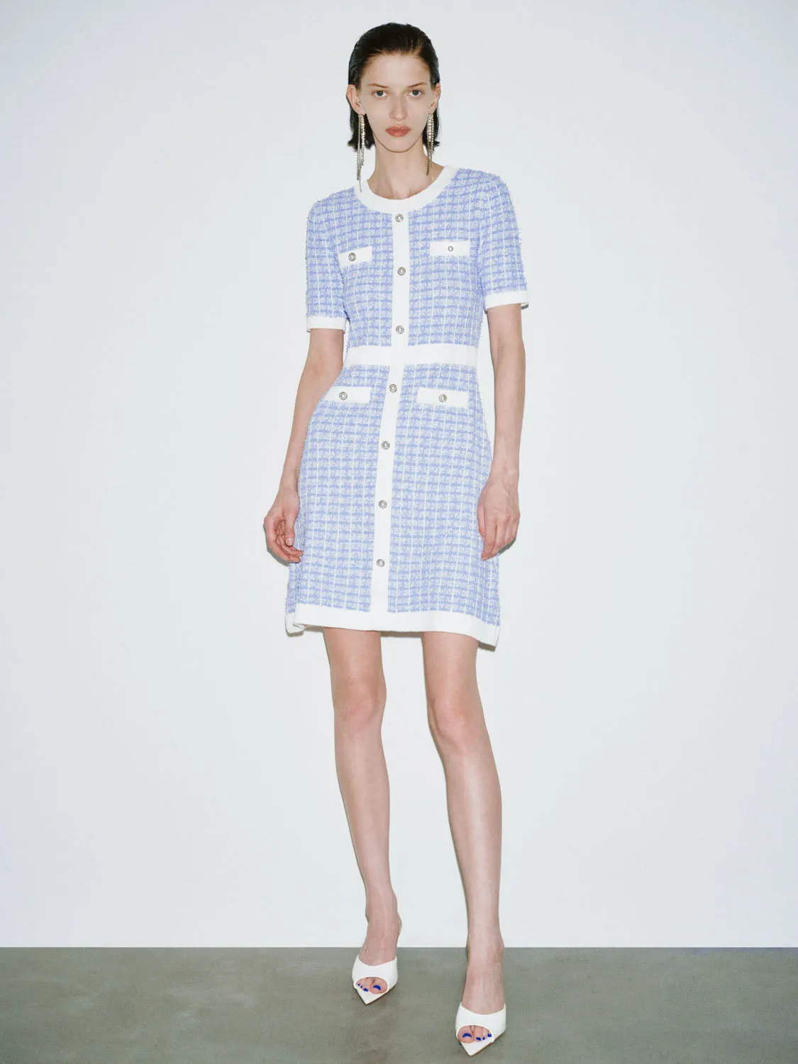 Short Sleeve Tweed Dresses sold by Urban Revivo product image thumbnail 5