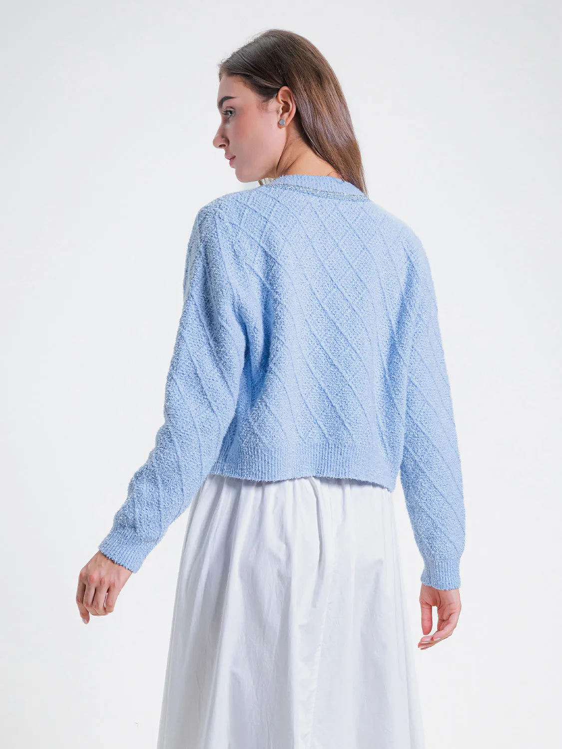 Long Sleeve Tweed Cardigans sold by Urban Revivo product image thumbnail 3