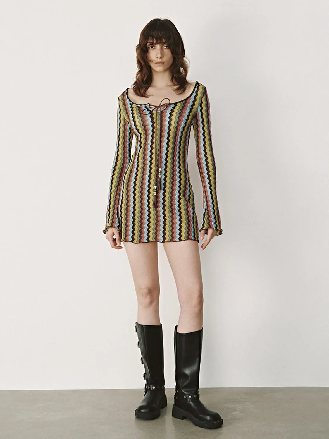 Chevron Skinny A-Line Dresses sold by Urban Revivo product image thumbnail 4