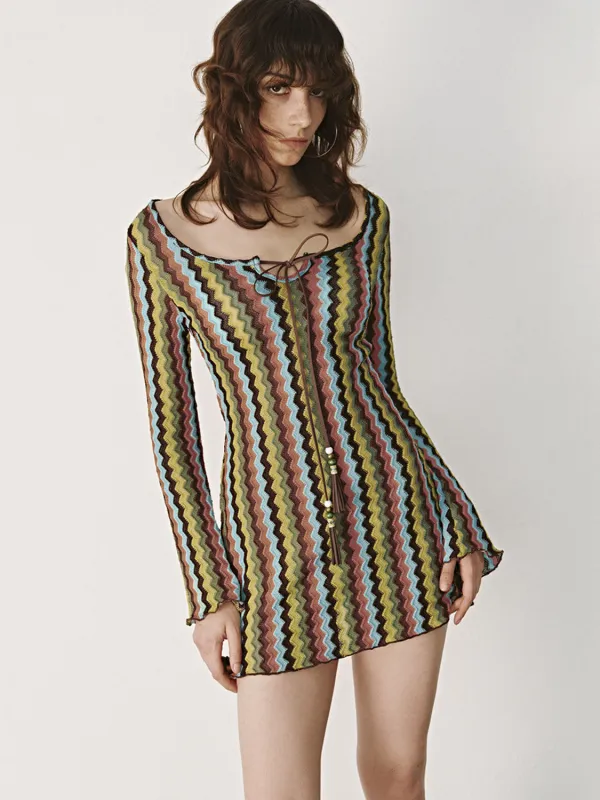 Chevron Skinny A-Line Dresses sold by Urban Revivo