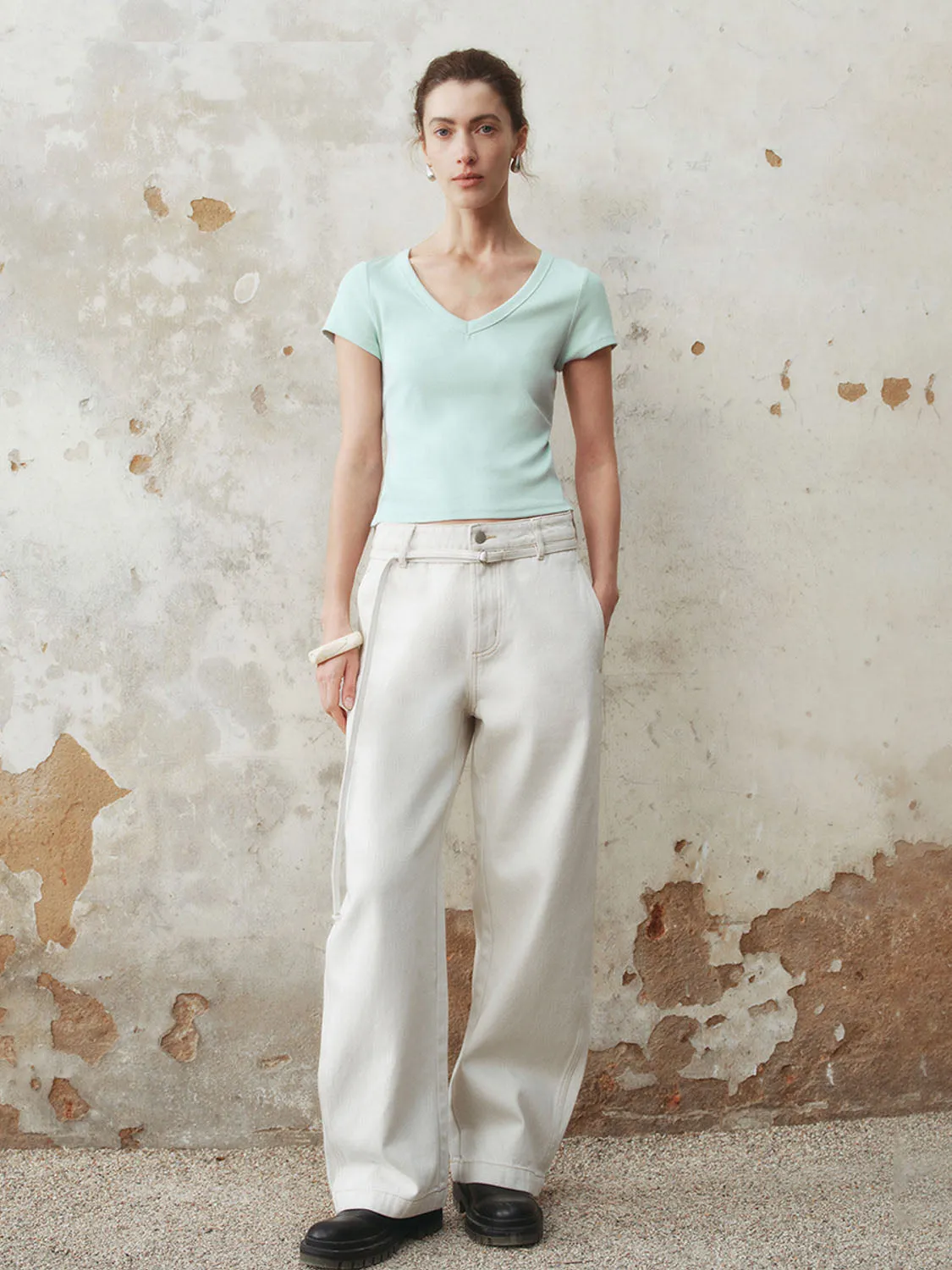 Skinny Short Sleeve T-Shirts sold by Urban Revivo product image thumbnail 4