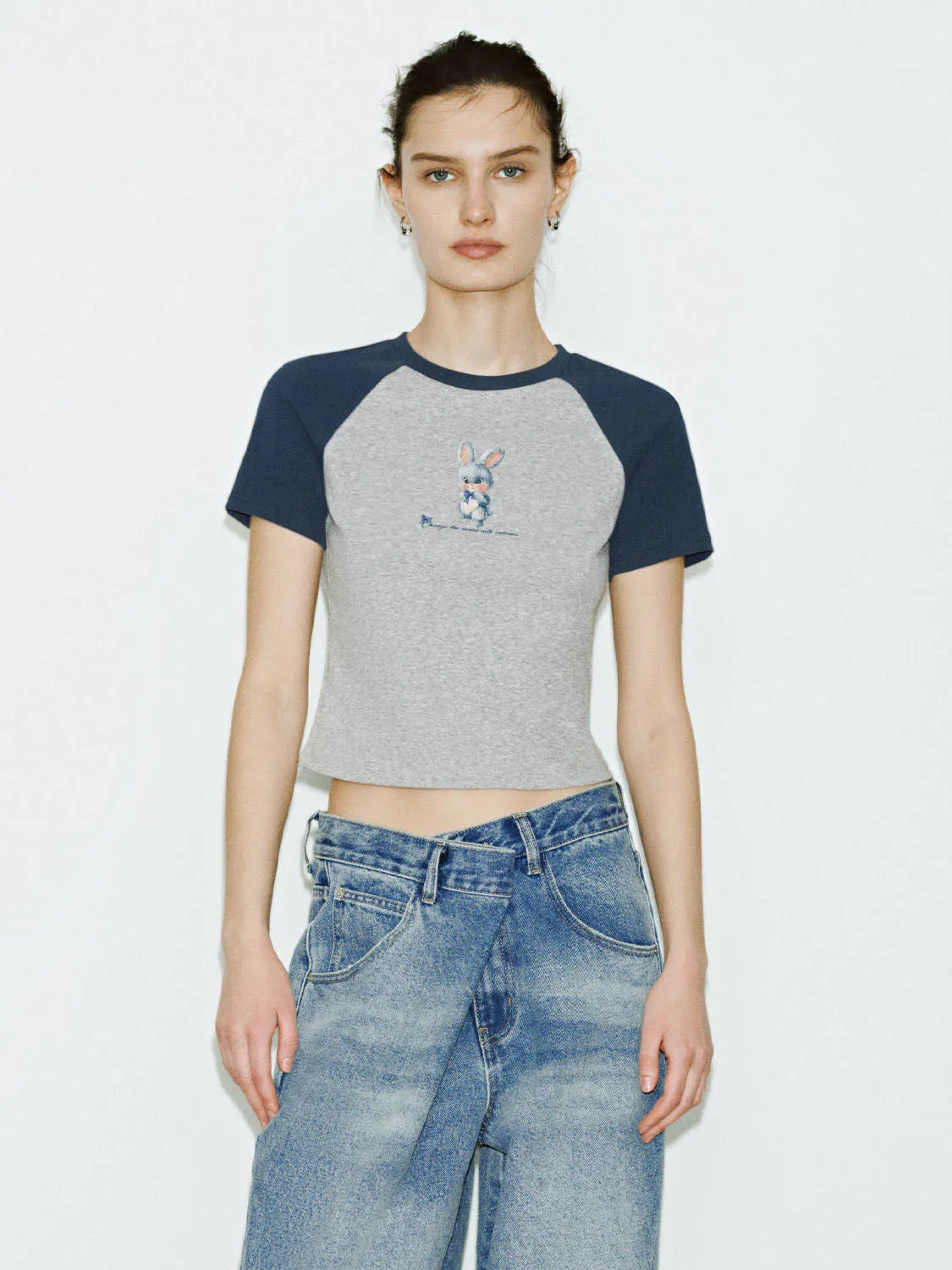 Raglan Sleeve Skinny T-Shirts sold by Urban Revivo