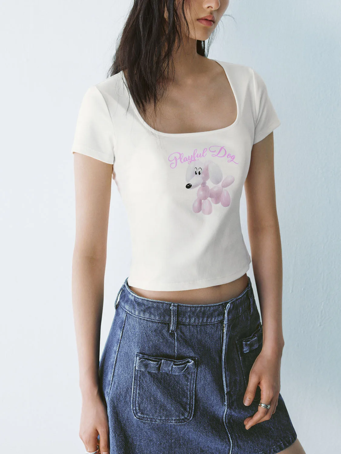 Skinny Short Sleeve T-Shirts sold by Urban Revivo product image thumbnail 3