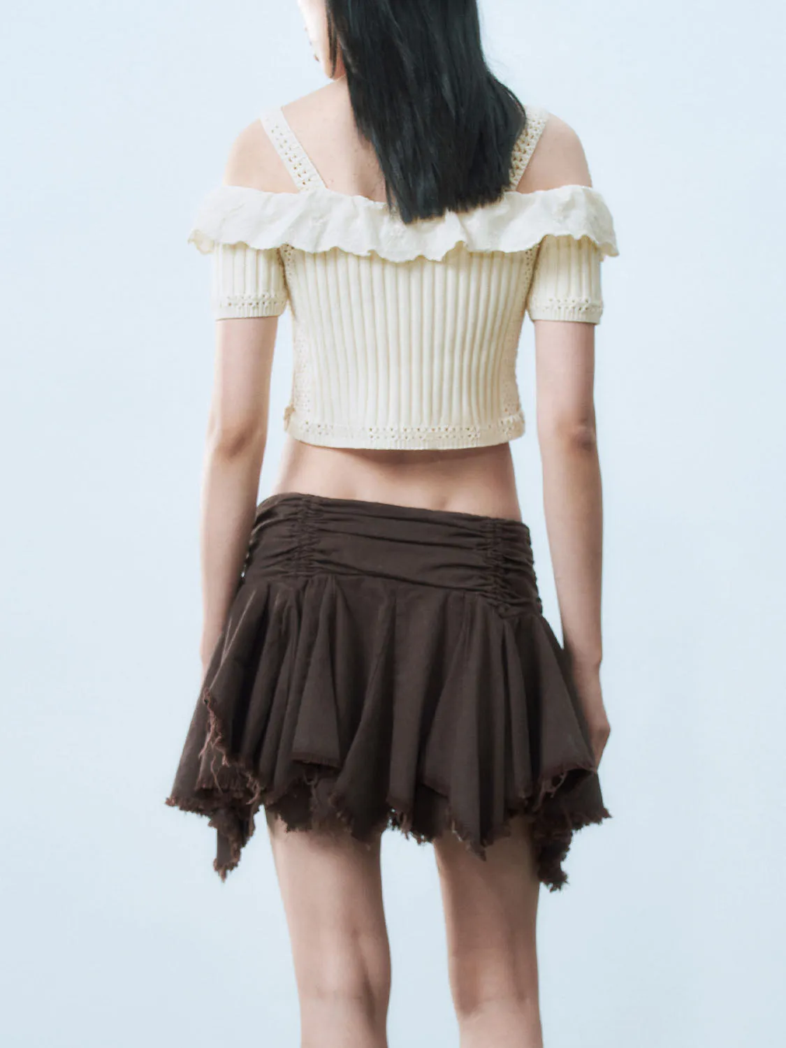 Lace Up Front One Shoulder Blouses sold by Urban Revivo product image thumbnail 2