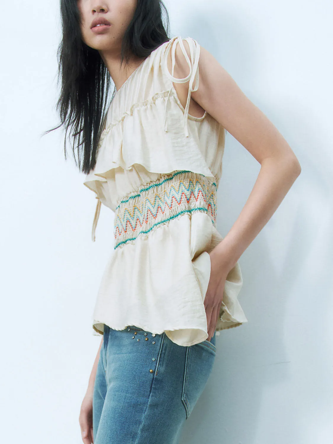 Shirred Overhead Shirt sold by Urban Revivo product image thumbnail 2