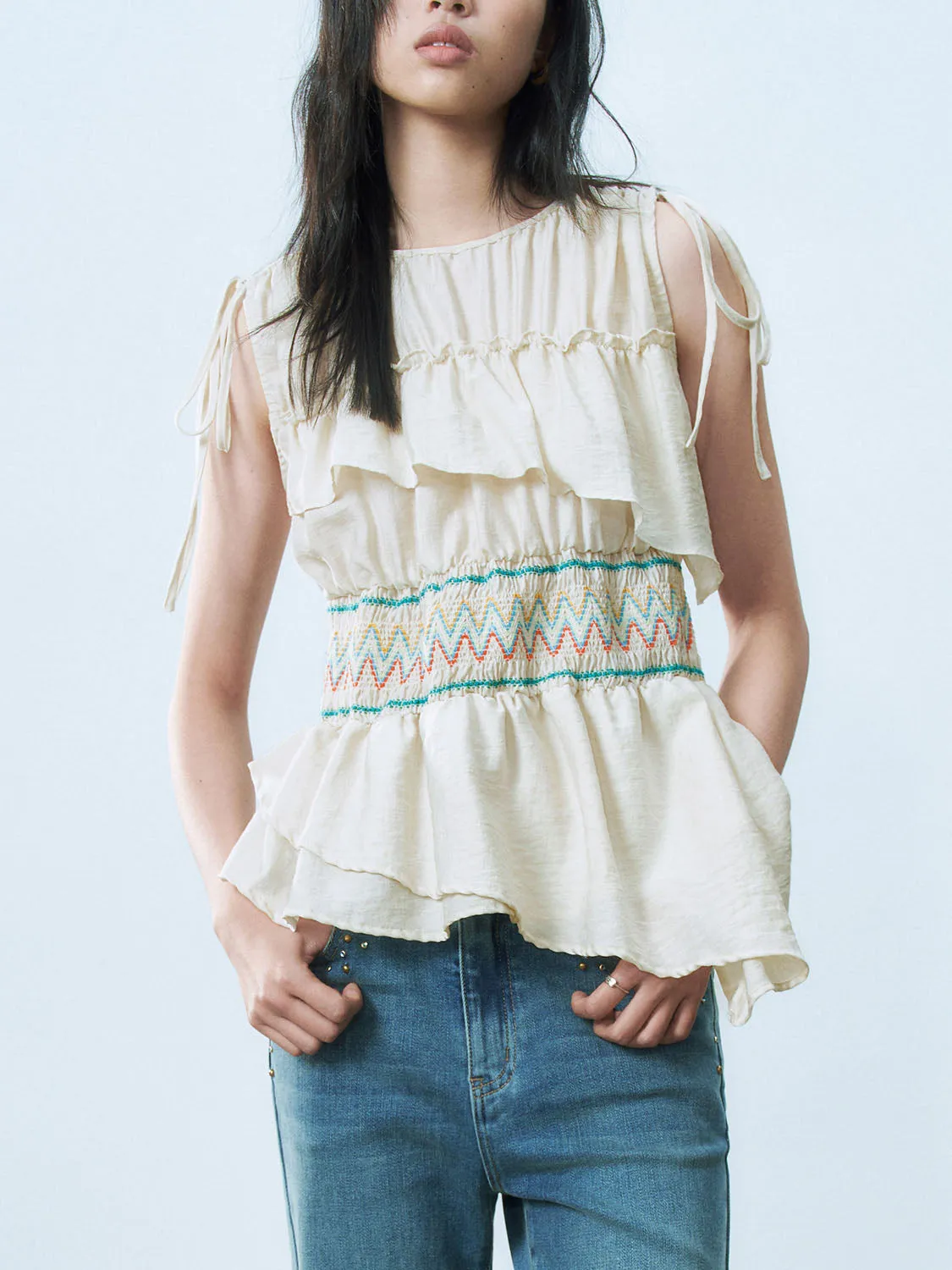 Shirred Overhead Shirt sold by Urban Revivo