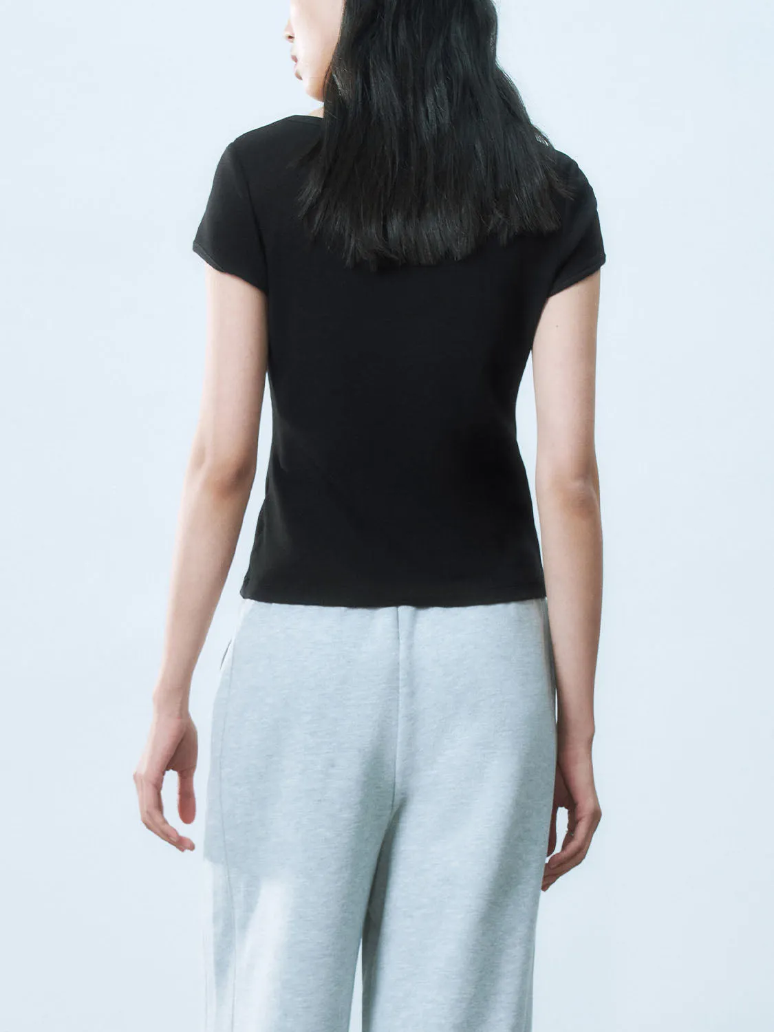 Skinny Short Sleeve T-Shirts sold by Urban Revivo product image thumbnail 2