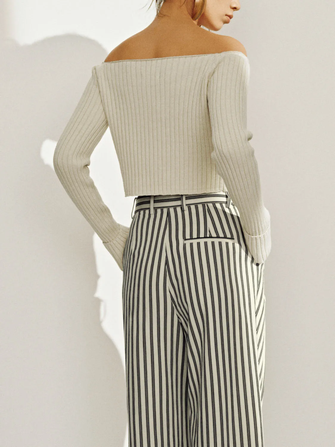 Rib Knitted Long Sleeve T-Shirts sold by Urban Revivo product image thumbnail 2