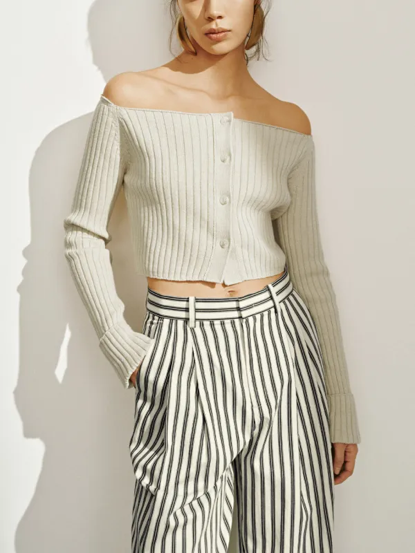 Rib Knitted Long Sleeve T-Shirts sold by Urban Revivo