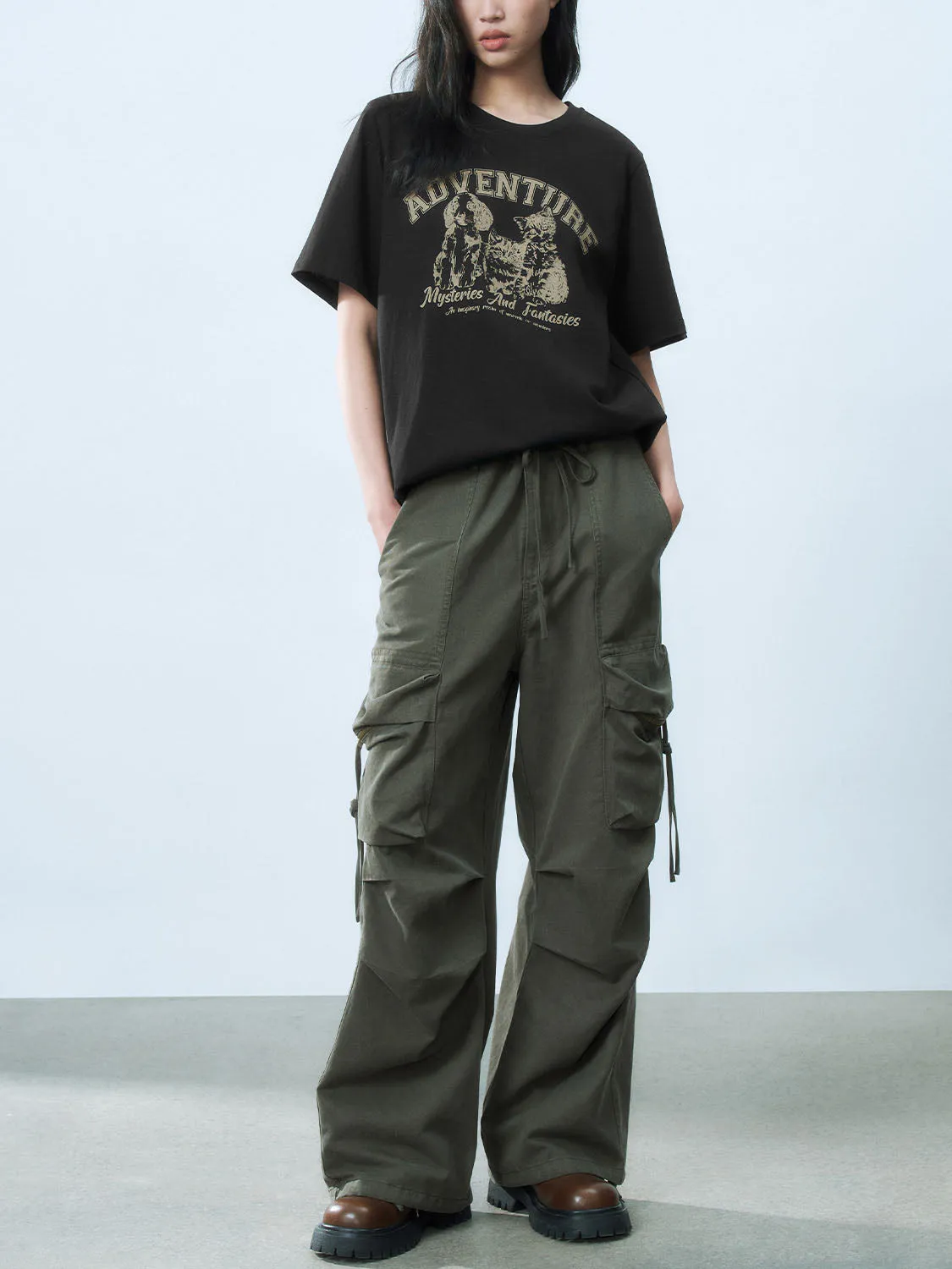 Printed Loose T-Shirts sold by Urban Revivo product image thumbnail 5