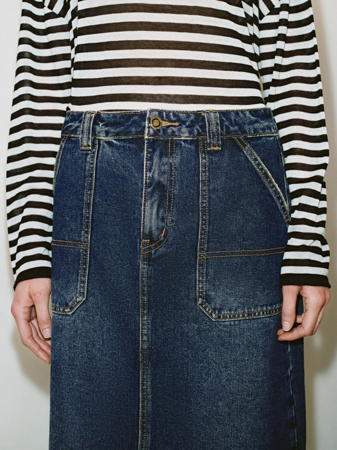 Denim Skirts sold by Urban Revivo product image thumbnail 4