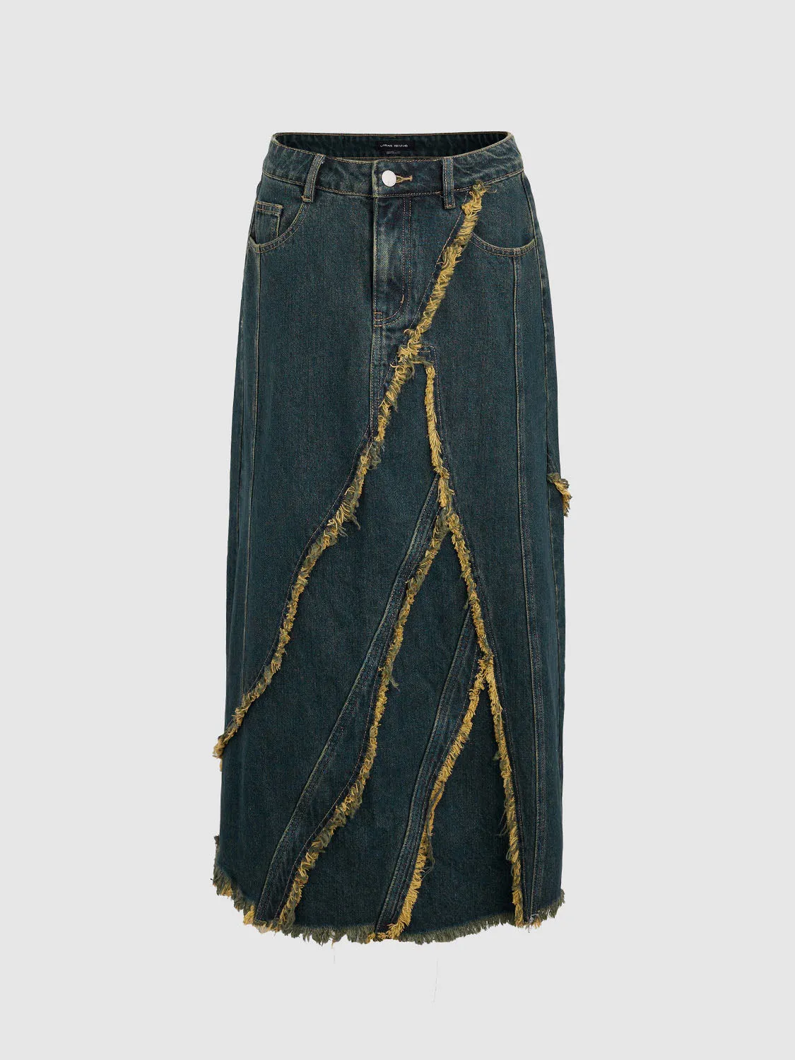 Raw Edge Denim Skirts sold by Urban Revivo