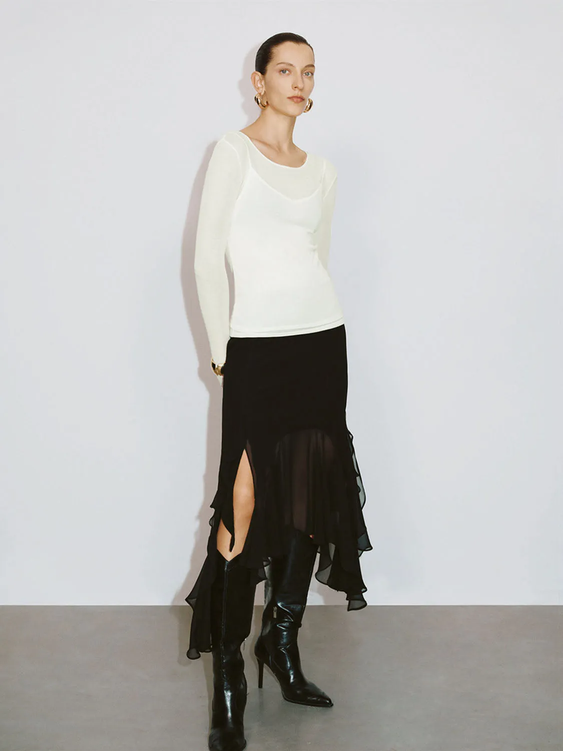 Skinny Long Sleeve T-Shirts sold by Urban Revivo product image thumbnail 2