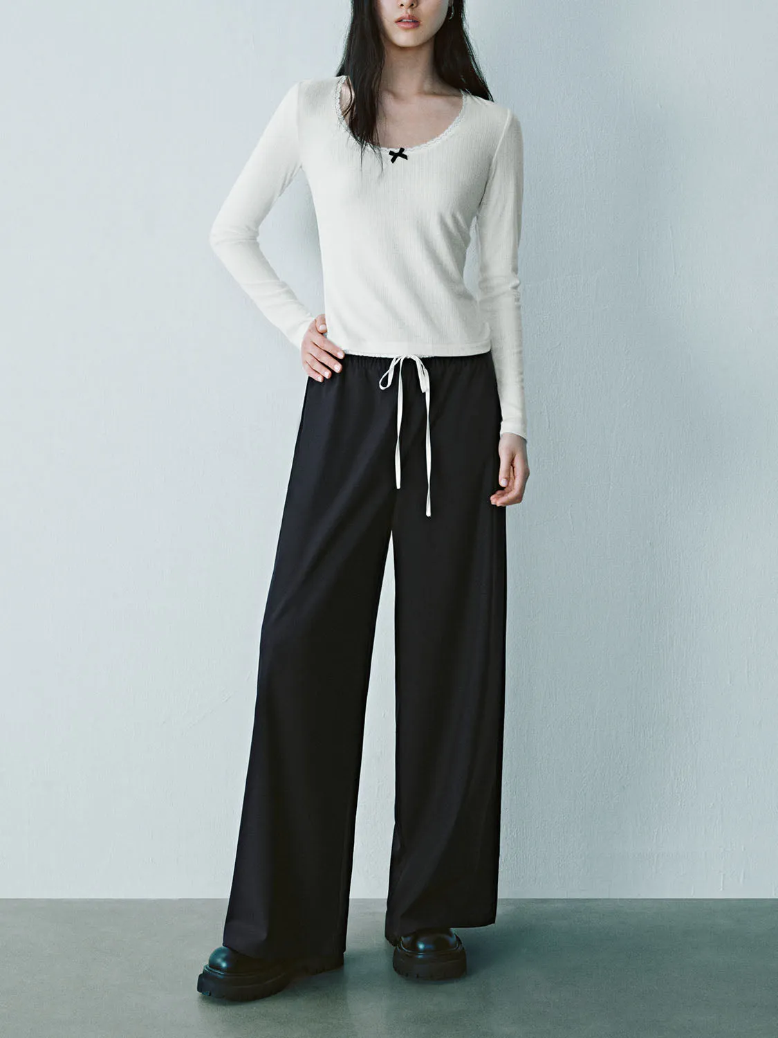 Wide-Leg Pants sold by Urban Revivo product image thumbnail 5