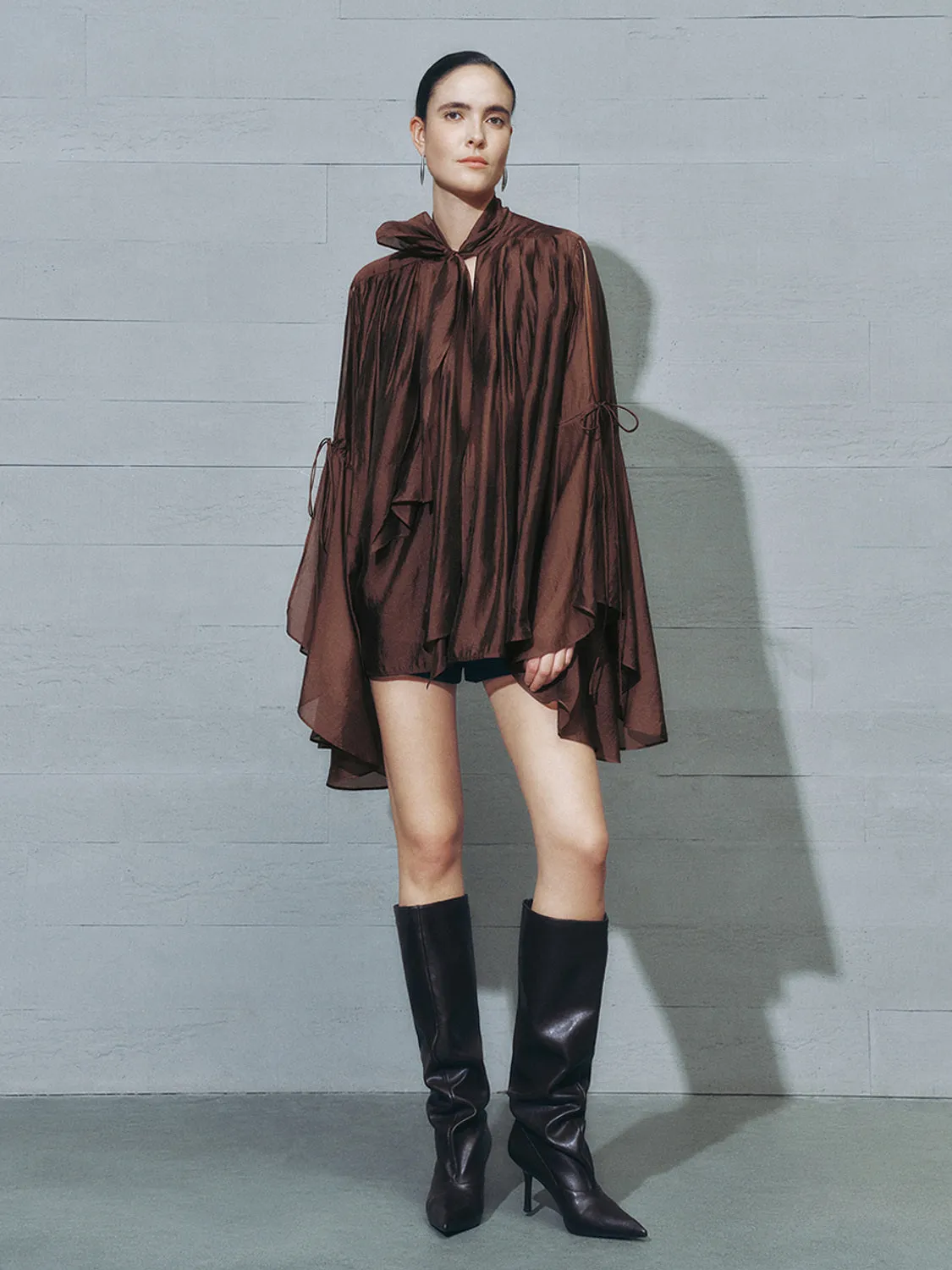 Ruffle Hem Oversized Shirts sold by Urban Revivo product image thumbnail 4
