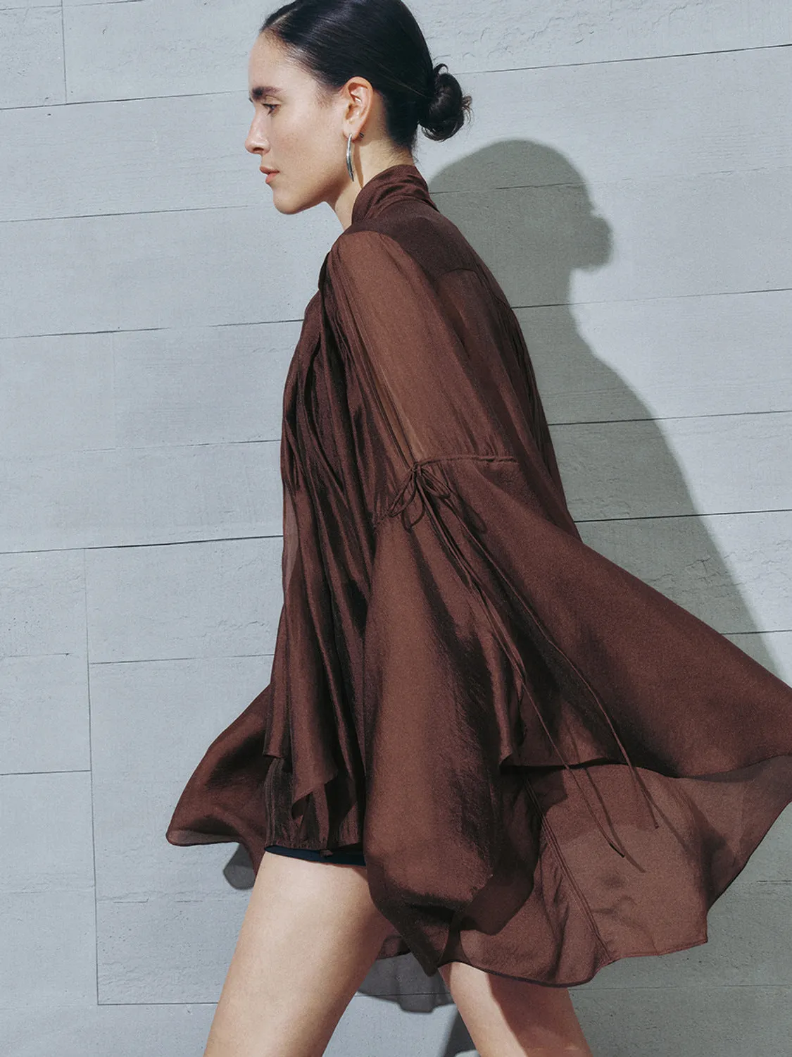 Ruffle Hem Oversized Shirts sold by Urban Revivo product image thumbnail 3