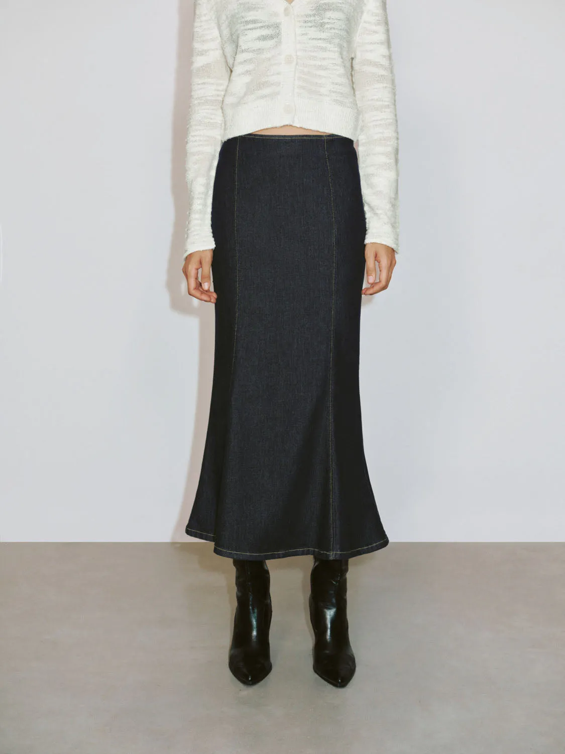 Denim Fishtail Skirts sold by Urban Revivo product image thumbnail 3