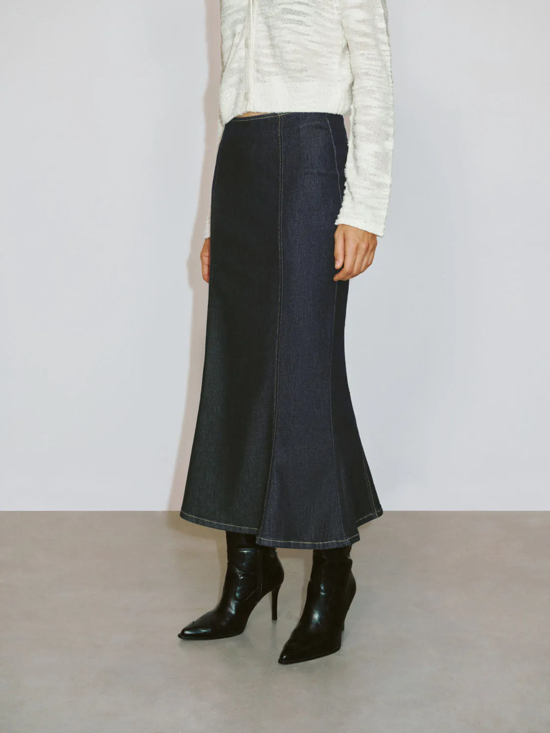 Denim Fishtail Skirts sold by Urban Revivo product image thumbnail 2