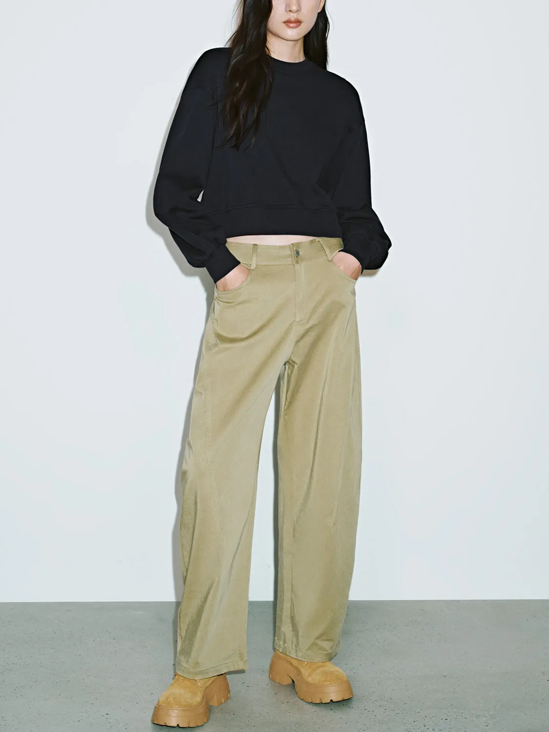 Curved-Leg Pants sold by Urban Revivo product image thumbnail 5