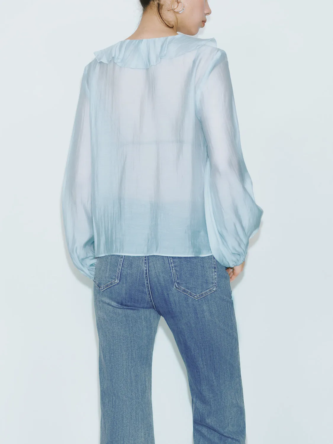 Overhead Ruffled Collar Shirt sold by Urban Revivo product image thumbnail 2