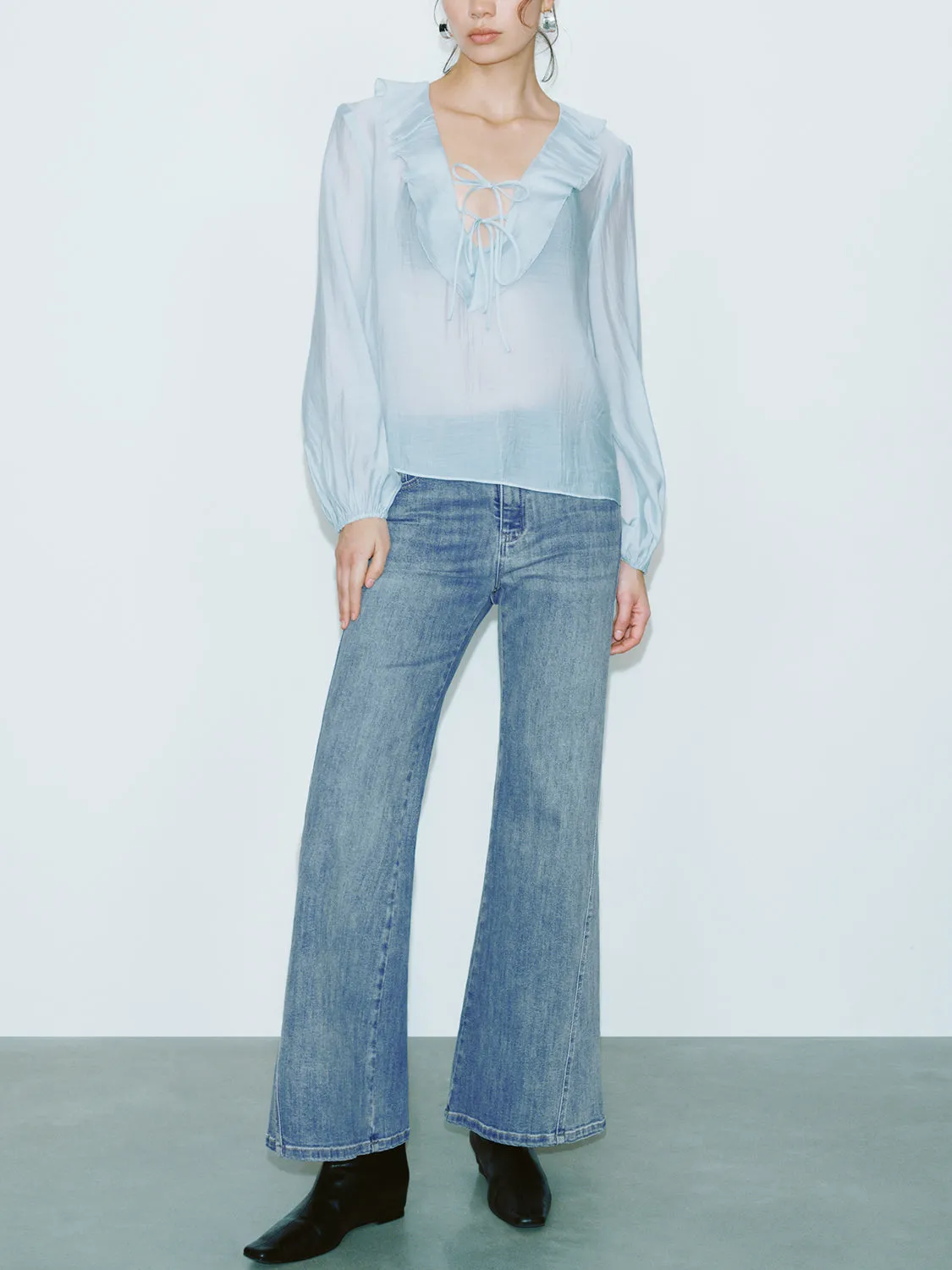 Overhead Ruffled Collar Shirt sold by Urban Revivo product image thumbnail 4