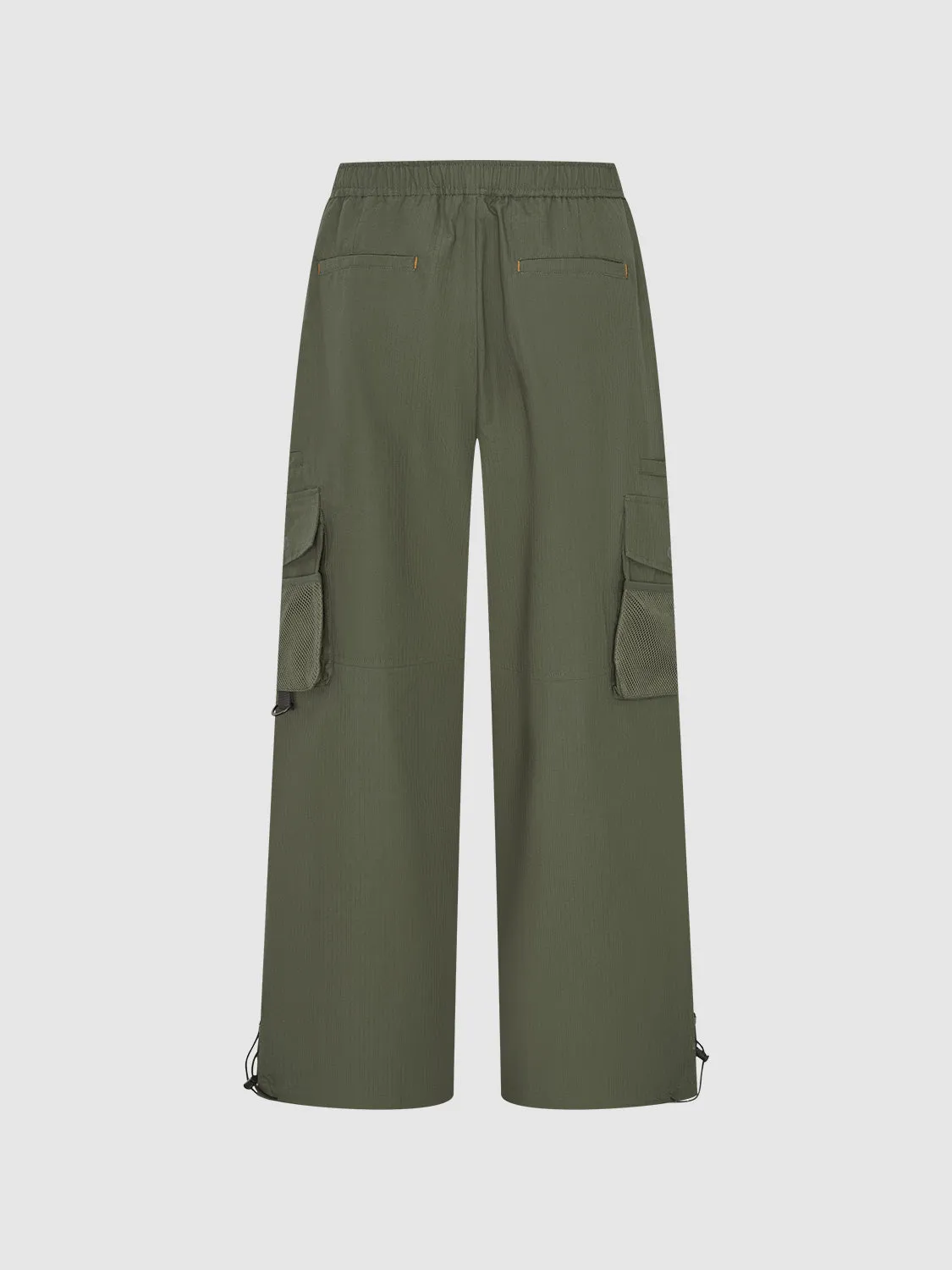 Flap Pocket Wide-Leg Pants sold by Urban Revivo