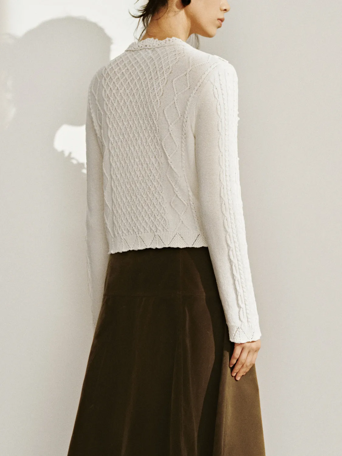 Lace Up Front Knitted Cardigans sold by Urban Revivo product image thumbnail 2