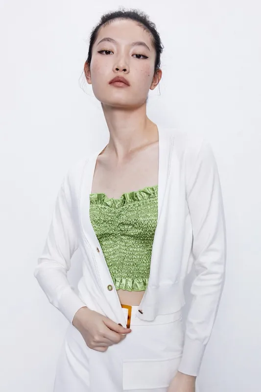 V-Neck Knitted Cardigan sold by Urban Revivo